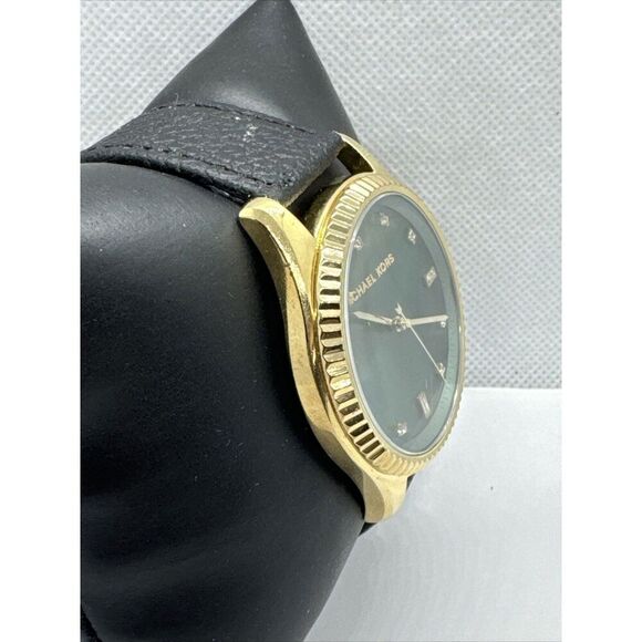 Michael Kors Blake MK3226 Women's Black Leather Analog Dial Quartz Watch JNA811 - Picture 3 of 11